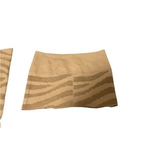 Stylish Tan Zebra Print Skirt